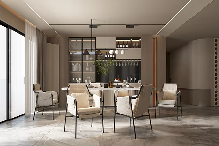 Modern Restaurant 3d model