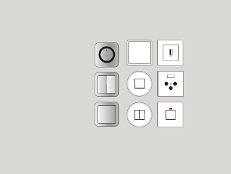 Switch socket combination 3d model