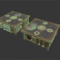 Practical Wooden Square Storage Boxes With Circular Indentations And Small Compartments For Daily Use
