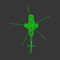 Large Transport Helicopter With Multiple Rotors Green White Fuselage Windows And Landing Gear