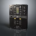 Professional Commercial Audio Mixer Console With Knobs Sliders And Display Panel
