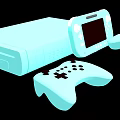 Modern game console 3d model