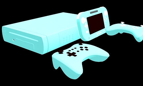 Modern game console 3d model