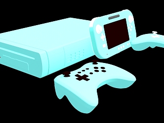 Modern game console 3d model