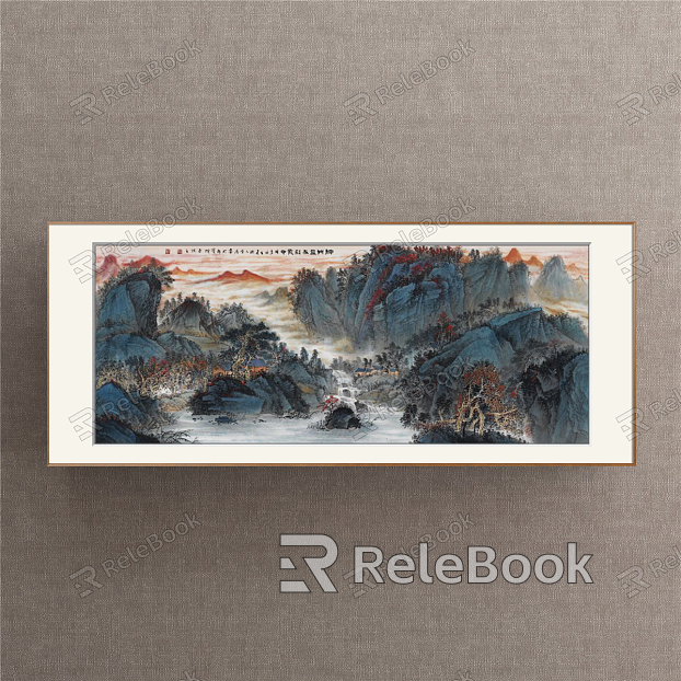 chinese landscape painting model