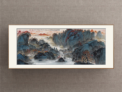 chinese landscape painting model