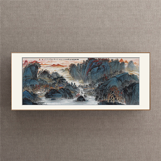 chinese landscape painting 3d model