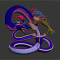 Colorful 3D Dragon Model Designed Commercial Decorative Equipment