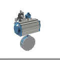 Industrial Pneumatic Valve Equipment With Pneumatic Actuator Flange Connection And Stainless Steel Body