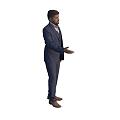 A foreign man in a suit 3d model