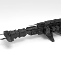 Futuristic Sci-Fi Spaceship Design With Detailed Mechanical Components Long Protruding Parts And Leg Supports