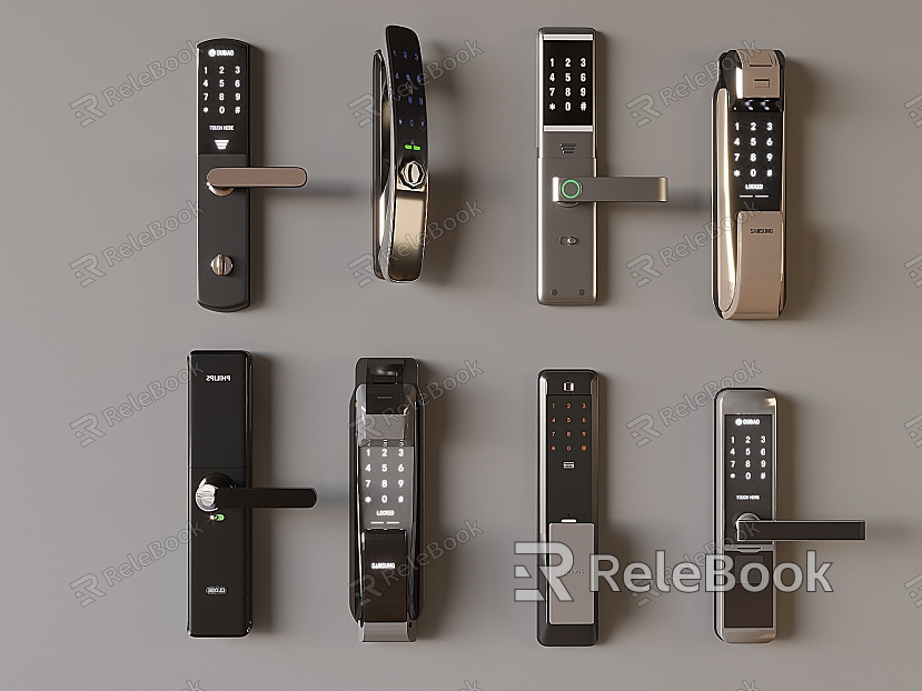 Modern intelligent electronic lock fingerprint password lock visual electronic lock model