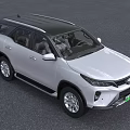 White Toyota SUV Featuring Modern Front Grille And Sleek Body Design
