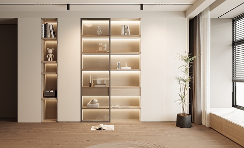 Modern bookcase 3d model