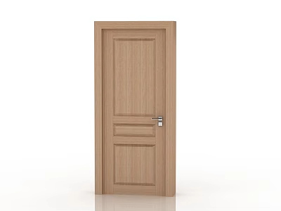 Modern solid wood door interior door 3d model