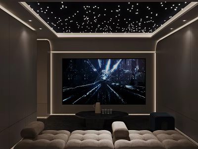 modern video room 3d model