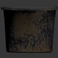 Rusty Worn Plastic Bucket Essential For Household Daily Storage Use 3d model