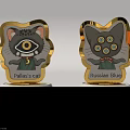 Monster Themed Trophies With Pallas's Cat And Russian Blues Cat Figures