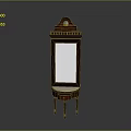 Vintage Wooden Display Cabinet With Decorative Top Glass Door And Small Base