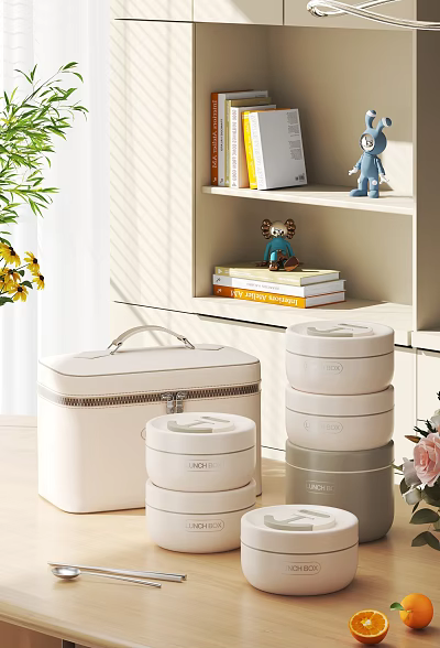 White Storage Organizer Set With Stackable Containers And Bookshelf Decor Items 3d model
