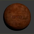High Quality Red Leather Football With Stitched Panels And Glossy Surface Design