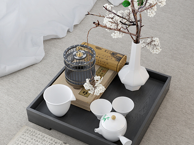 New Chinese Tea Set Desktop Decoration model