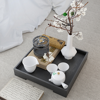 New Chinese Tea Set Desktop Decoration 3d model