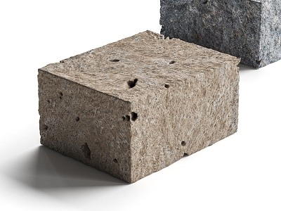 Stone Low Stool Stone Corner Square Stone Stool Square Stone Side Stool 3d model