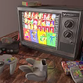 Retro game console handle 3d model