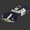 Functional Police Vehicle With Vintage Black And White Design And Number 897