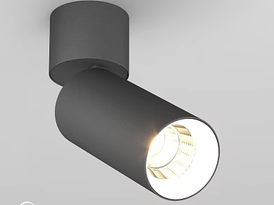 Black Modern Downlight Spotlight with Bright LED Illumination for Home Ceiling 3d model