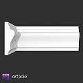 White Architectural Decorative Molding For Interior Design With Smooth Curved Edges
