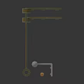 Brass Furniture Legs With Two Main Supports And Small Component Parts