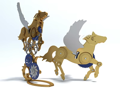 Style toy decoration ornaments gear Pegasus gear toy 3d model