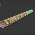 Brown Textured Herbal Daily Use Stick With Red Glowing End And Smooth Surface