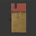 Vintage Headphone Speaker Portable Canvas Case With Open Lid And Red Interior Lining