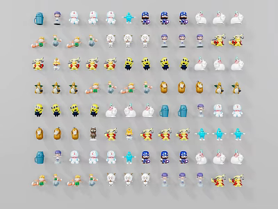 Modern Doll Doll Ornaments 3d model