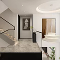 Modern Living Dining Room Interior With Beige Sofa Black Chair Rug And Green Plants