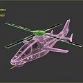 Detailed Green Military Style Helicopter Model With Sleek Fuselage Rotors And Cockpit Design