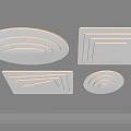 Modern Ceiling Lights Featuring Round And Square Shapes With Stylish Design For Interior Lighting 3d model