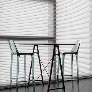 Modern Bar Chair Combination Acrylic Bar Chair 3d model