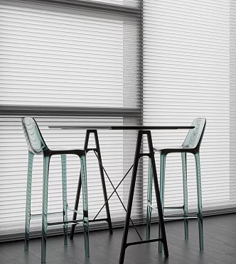 Modern Bar Chair Combination Acrylic Bar Chair 3d model