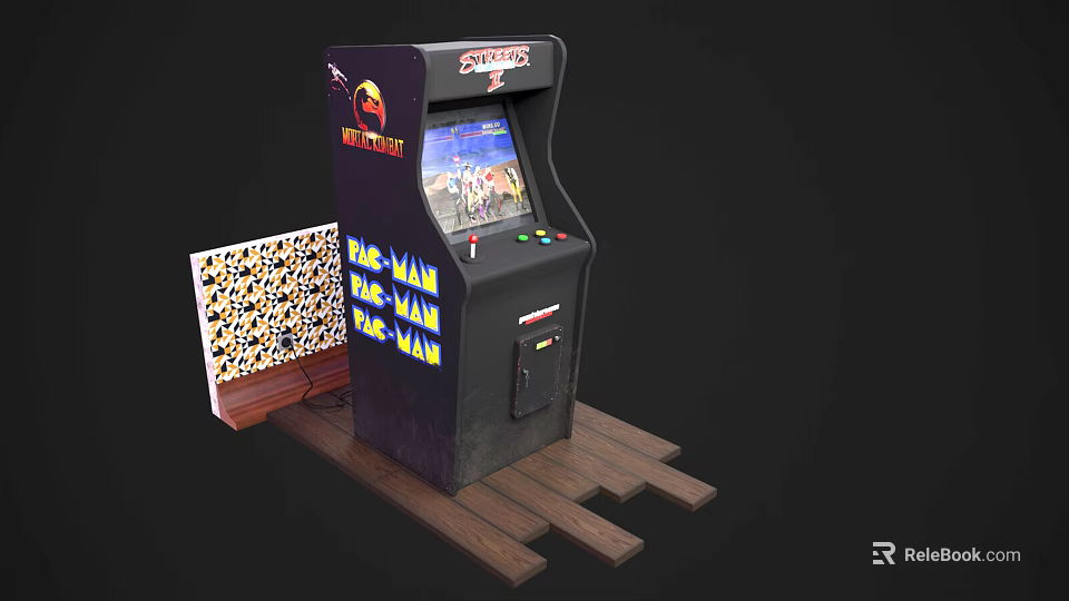 Retro Classic PAC-MAN Arcade Machine Entertainment Appliance For Vintage Gaming Experience 3d model 