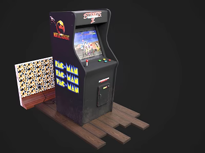 Retro Classic PAC-MAN Arcade Machine Entertainment Appliance For Vintage Gaming Experience 3d model