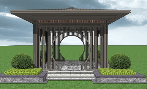 Landscape Pavilion Meeting Room Landscape Meeting Room Square Pavilion 3d model