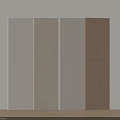 Various Colored Upholstered Wall Panels In Fabric Material With Light Background And Wooden Floor