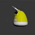 Yellow Household Device With Silver Metal Tube Black Knob And White Base