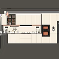 Modern Kitchen Interior Design With Light Colored Cabinets Island Counter And Appliances