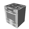 Stainless Steel Kitchen Gas Stove With Built In Oven Appliance Design