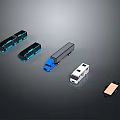 Bus Large Bus CMB Medium Van Large Van Bus School Bus Van Box Car 3d model